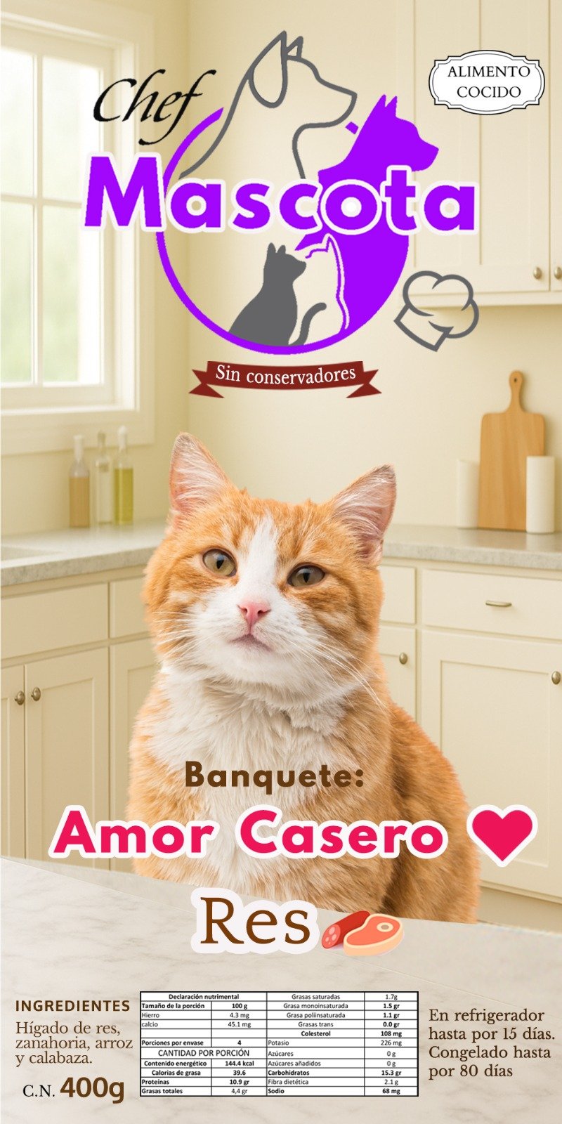 Banquete Amor Casero – Res (Gato)